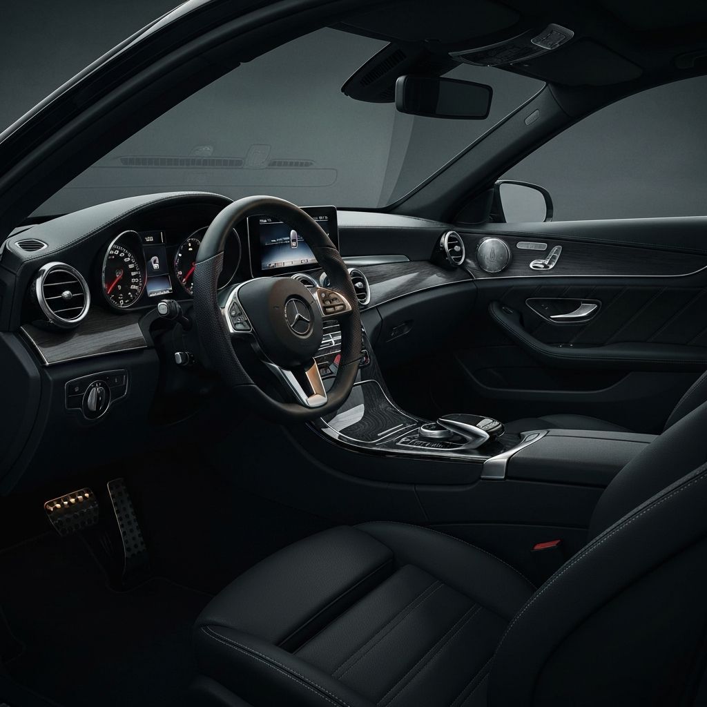 Luxury Mercedes-Benz interior detailing